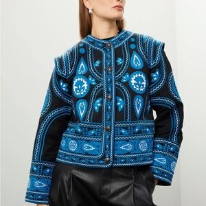 Sea New York Blue and Black Jacket. Size M.